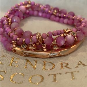 Kendra Scott lilac beaded bracelet set